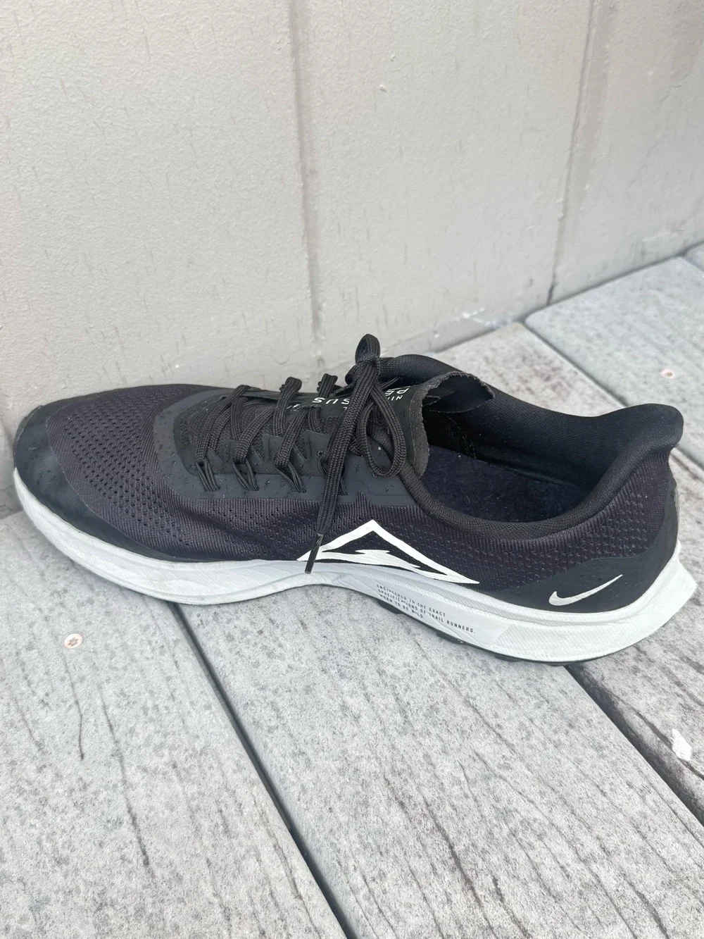 Nike Pegasus Trail 3 Men’s Running Shoes Size 12 Black White Trail Running Clean